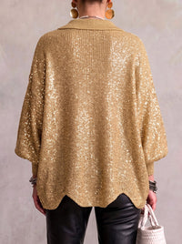 Oversized Collared Cardigan with Large Metal Buttons 6