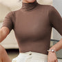 Nahtloser Damen-Rollkragenpullover mit schlanker Passform – Nina