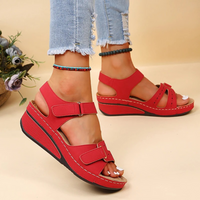 Keilabsatz orthopädische Sandalen | Schmerzlinderndes Schuhwerk