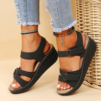 Keilabsatz orthopädische Sandalen | Schmerzlinderndes Schuhwerk