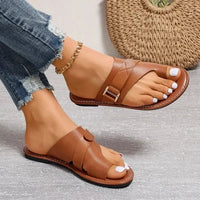 Orthopädische Damen-Ledersandalen mit Hallux-Valgus-Korrektur – Livia