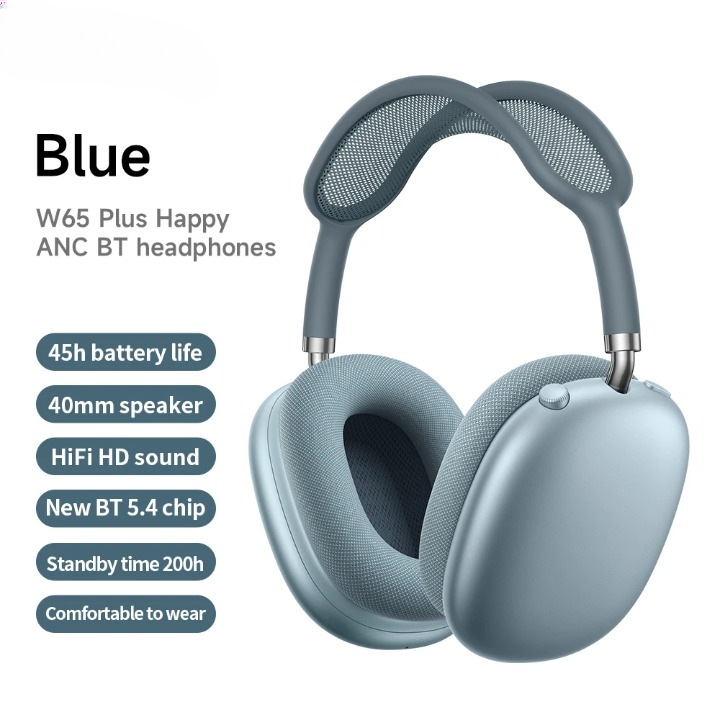 Over-Ear Wireless Headphones with ANC & Long Battery Life – W65 Plus-Gold-State of Style
