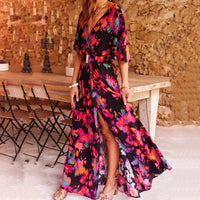 Elegant Floral Wrap Dress | Comfortable and Stylish Dress