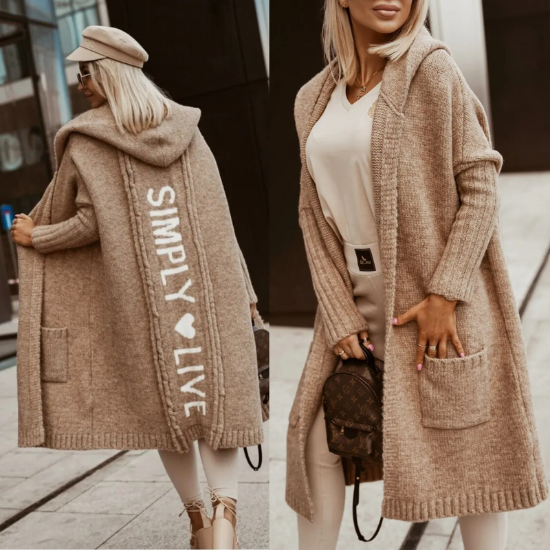 Paige langer Kapuzenmantel | Weich & warm