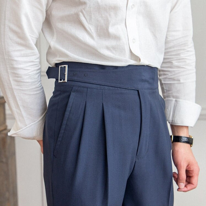 Men's High-Waisted Gurkha Trousers – Isauro