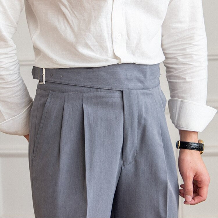 Men's High-Waisted Gurkha Trousers – Isauro