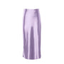 Satin-glänzender Damen-Midirock in A-Linie mit hoher Taille – Liora
