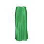 Satin-glänzender Damen-Midirock in A-Linie mit hoher Taille – Liora
