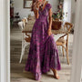 Luftiges Damen-Maxikleid mit Boho-Print & V-Ausschnitt - Nayeli