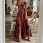 Luftiges Damen-Maxikleid mit Boho-Print & V-Ausschnitt - Nayeli