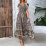 Luftiges Damen-Maxikleid mit Boho-Print & V-Ausschnitt - Nayeli