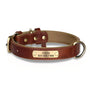 Engraved Leather Dog Collar with Personalized Nameplate 9