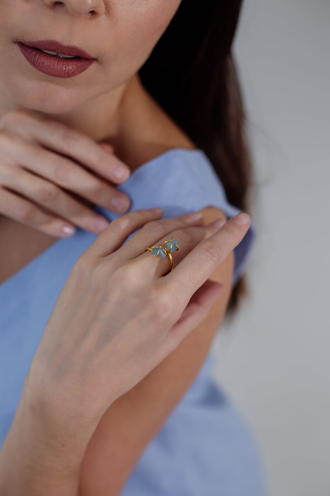 Unieke Ruwe Edelsteen Ring - Mira