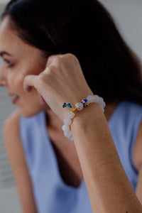 Schmetterling Weißer Achat Armband – Evelina