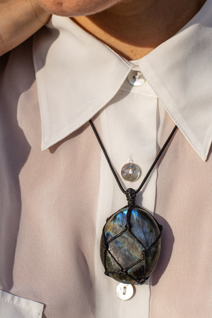 Drachenherz Labradorit Kette - Astrid