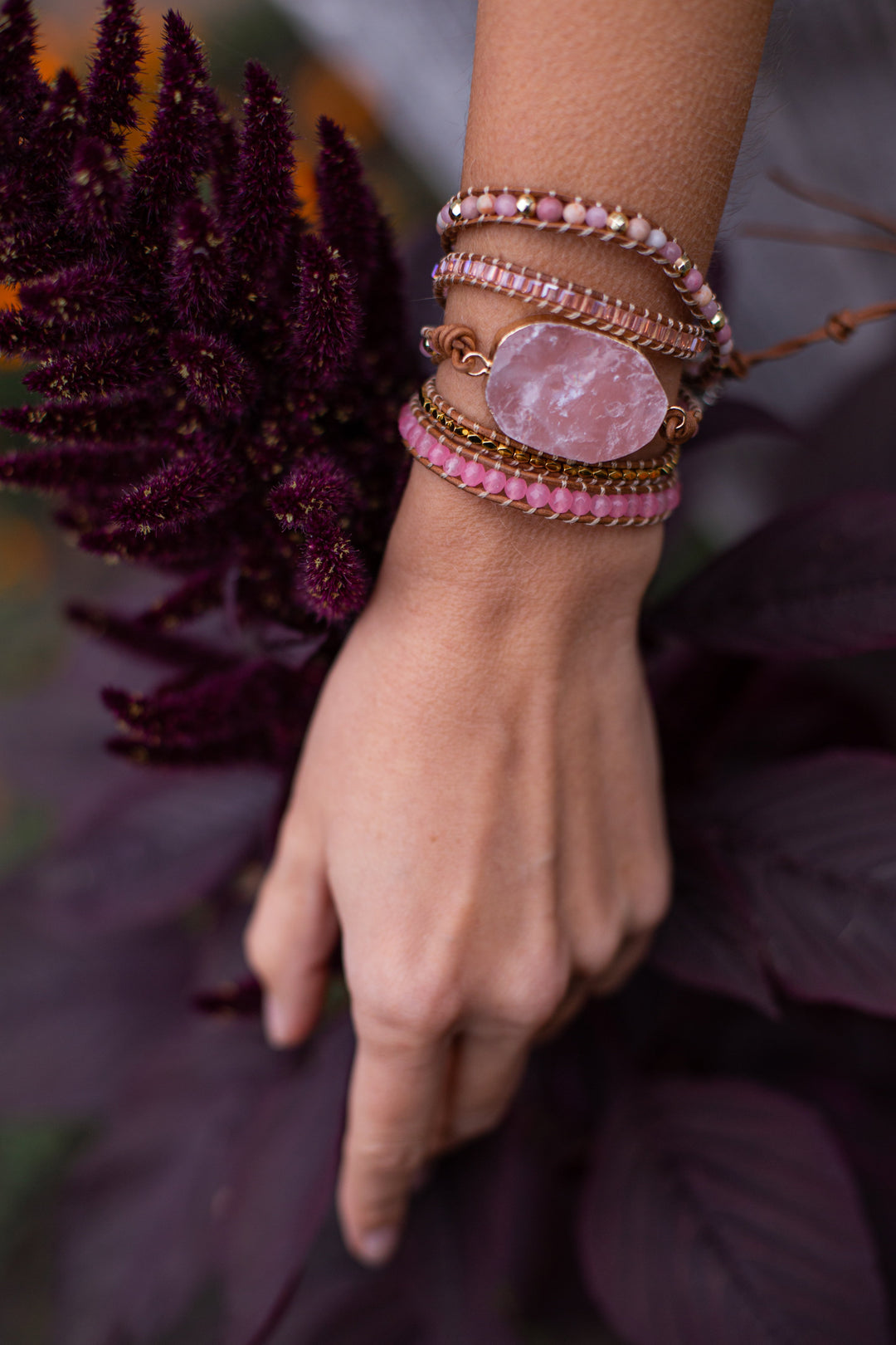Golden Rose Quartz Bracelet - Amoria