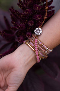 Golden Rose Quartz Bracelet - Amoria