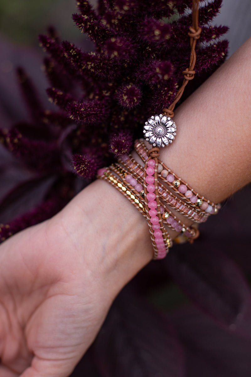 Golden Rose Quartz Bracelet - Amoria