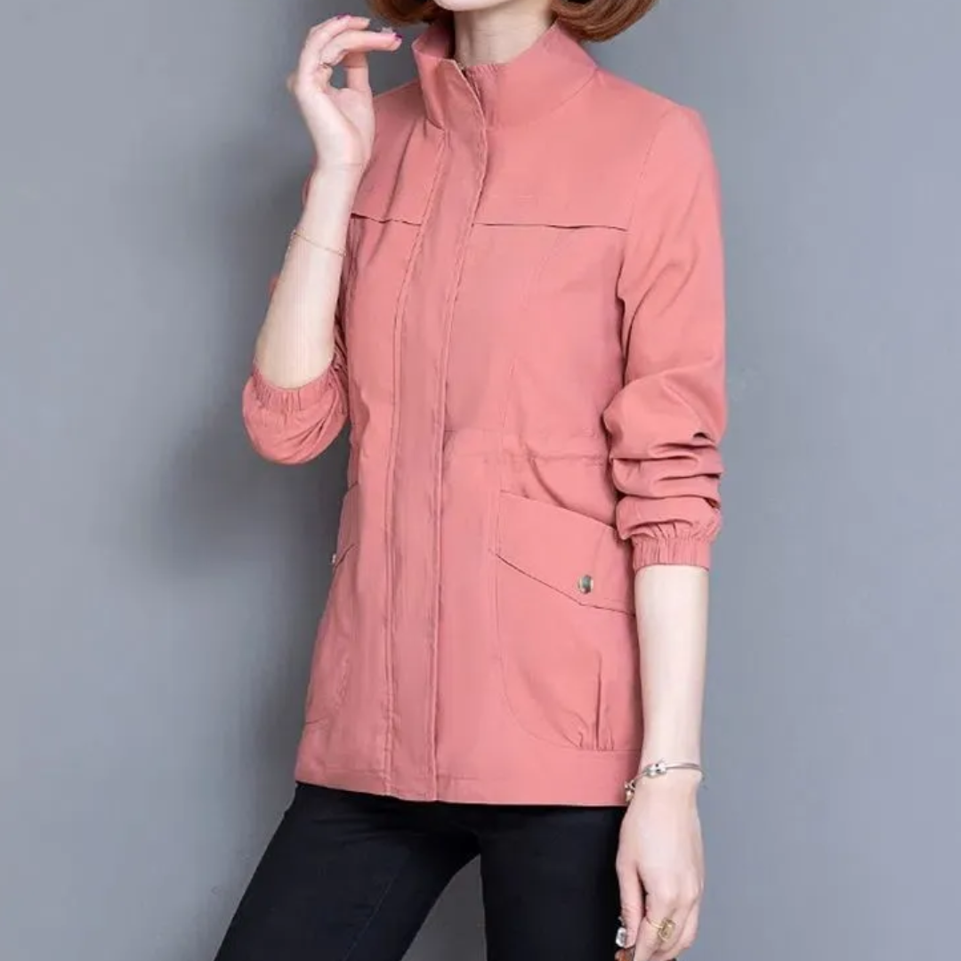 Ivory Slim Windbreaker | Sleek & Modern