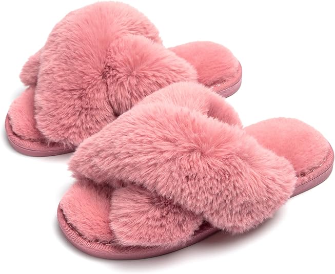 Megan Crossband Slippers | Warm & Stylish