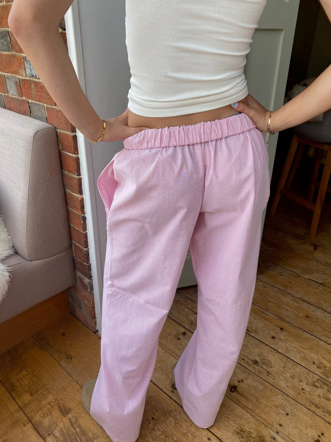 Damen-Loungebroek mit Streifendesign – Elvira