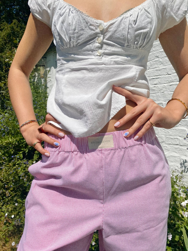 Damen-Loungebroek mit Streifendesign – Elvira