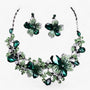 Brautschmuckset mit Emaille Blumen - Fleur