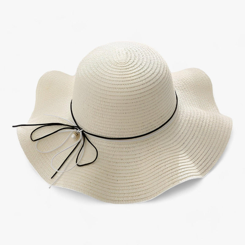 Luchtige dames strandhoed met strik en UV-bescherming – BreezeBow