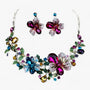 Brautschmuckset mit Emaille Blumen - Fleur
