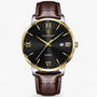 Luxuriöse Herrenarmbanduhr mit Lederband – Adrien