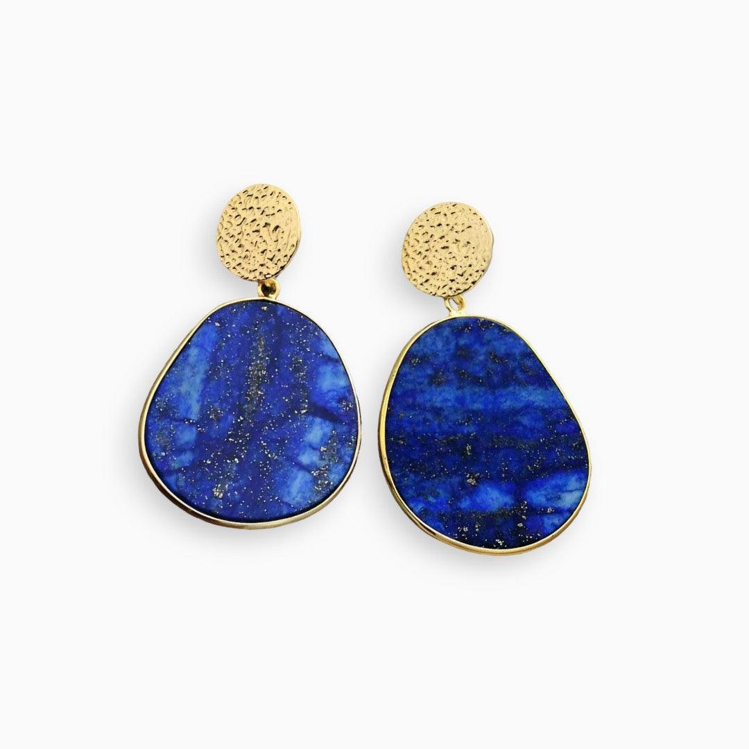 Stilvolle Lapislazuli und Tigerauge Ohrringe - Althea