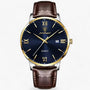Luxuriöse Herrenarmbanduhr mit Lederband – Adrien