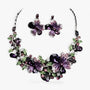 Brautschmuckset mit Emaille Blumen - Fleur