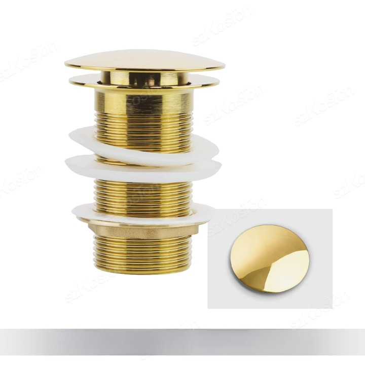 Pop‑Up Basin Drain Plug with Overflow Options – Buy 1, Get 1 Free-Titanium Gold-State of Style