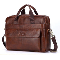 Luxuriöse stilvolle Ledertasche für Laptop - Victor