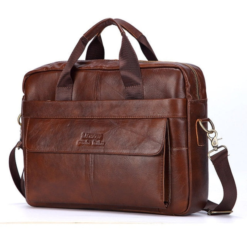 Luxuriöse stilvolle Ledertasche für Laptop - Victor