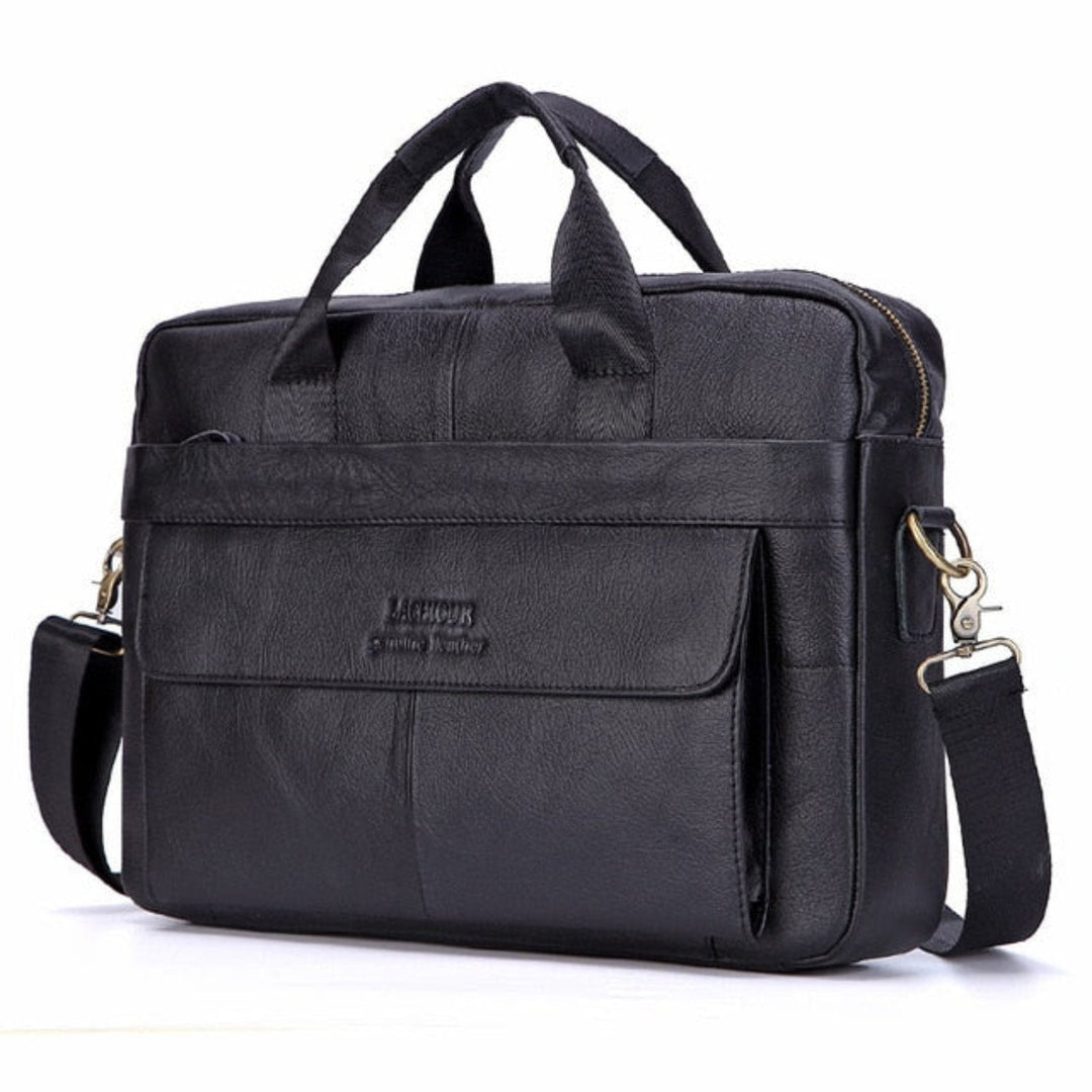 Luxuriöse stilvolle Ledertasche für Laptop - Victor