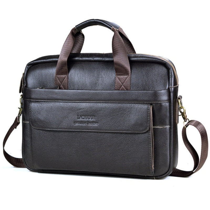 Luxuriöse stilvolle Ledertasche für Laptop - Victor