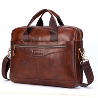 Luxuriöse stilvolle Ledertasche für Laptop - Victor