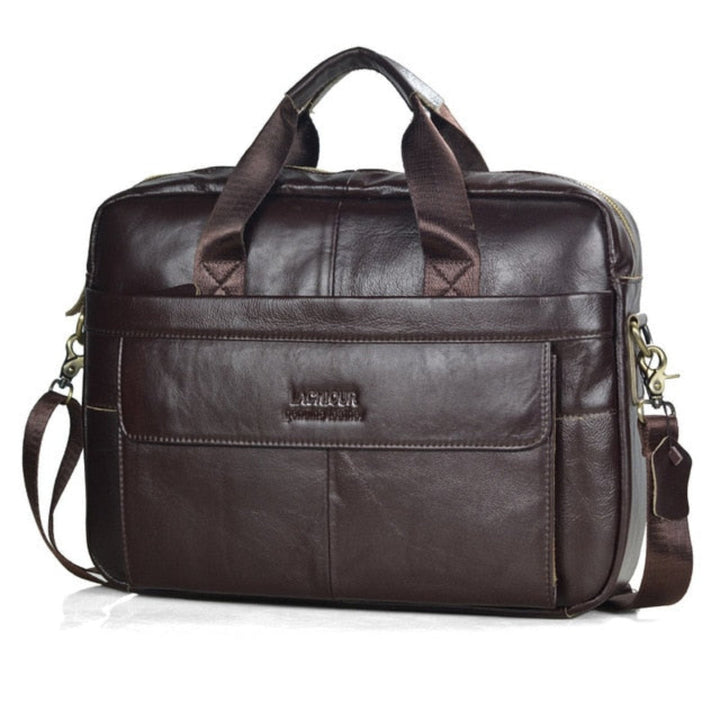 Luxuriöse stilvolle Ledertasche für Laptop - Victor
