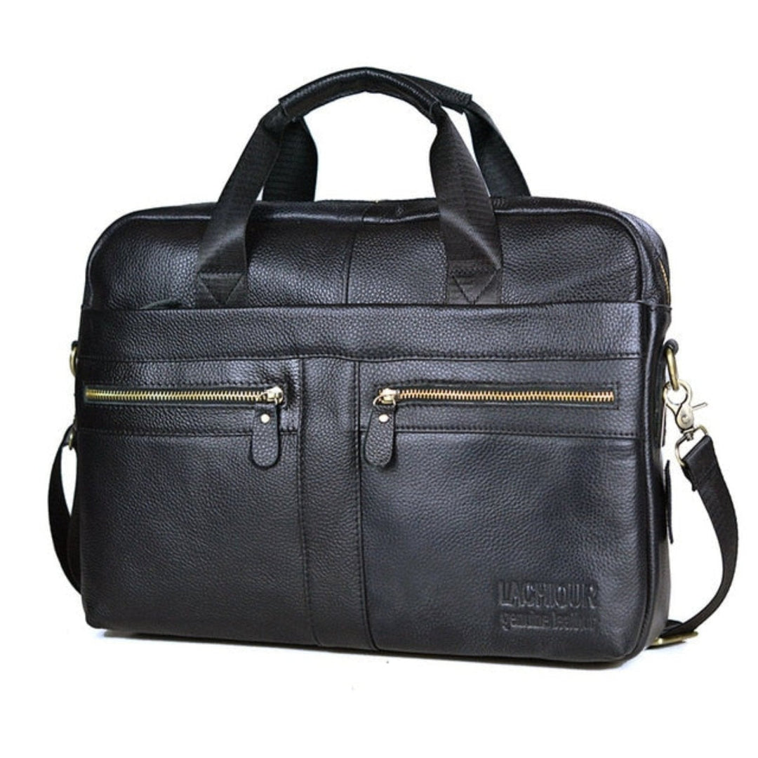 Luxuriöse stilvolle Ledertasche für Laptop - Victor