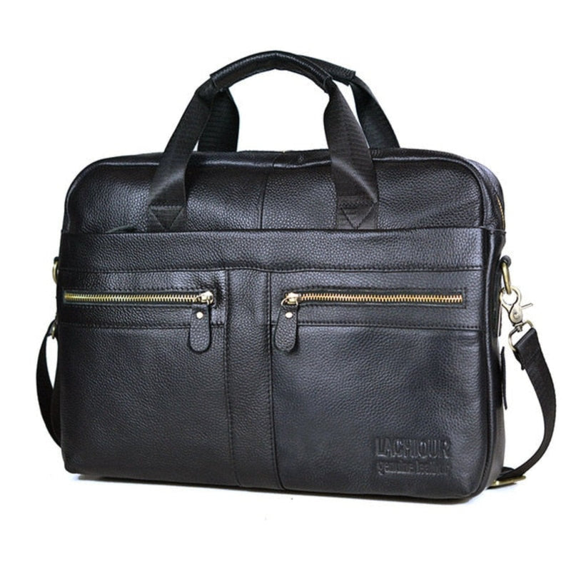 Luxuriöse stilvolle Ledertasche für Laptop - Victor