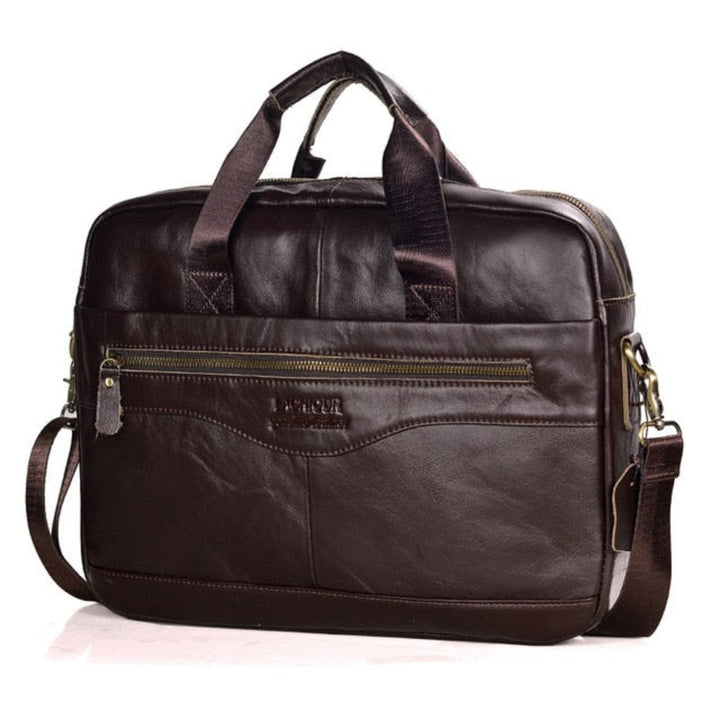Luxuriöse stilvolle Ledertasche für Laptop - Victor