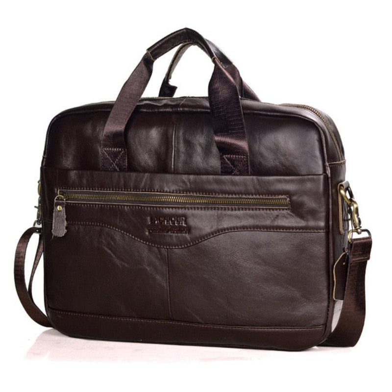 Luxuriöse stilvolle Ledertasche für Laptop - Victor