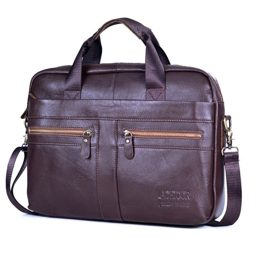 Luxuriöse stilvolle Ledertasche für Laptop - Victor