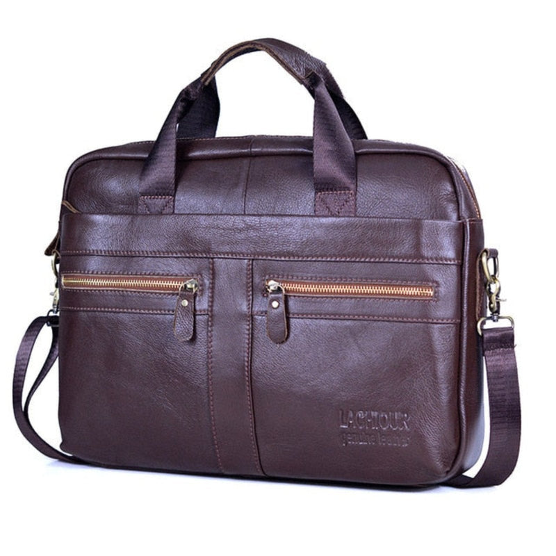 Luxuriöse stilvolle Ledertasche für Laptop - Victor