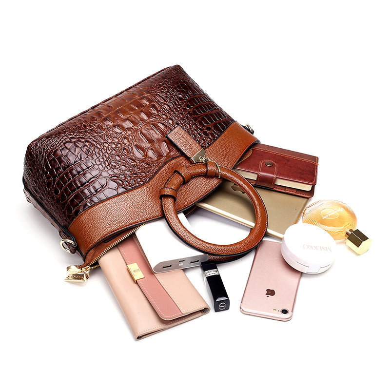 Luxuriöse Leder-Schultertasche - Liva