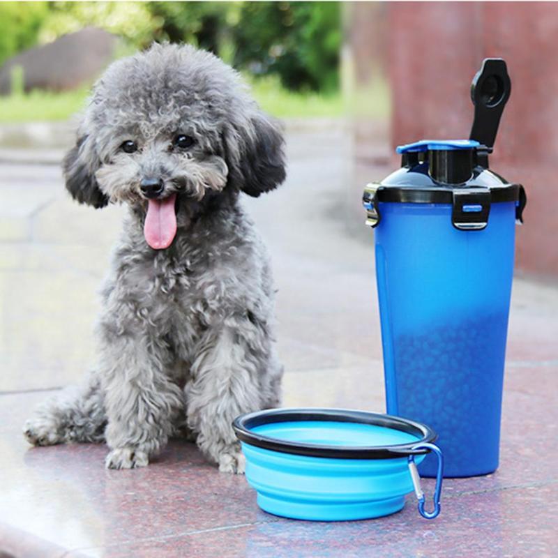 2-in-1 Reisetrinkbecher mit Futternapf - PawBuddy™