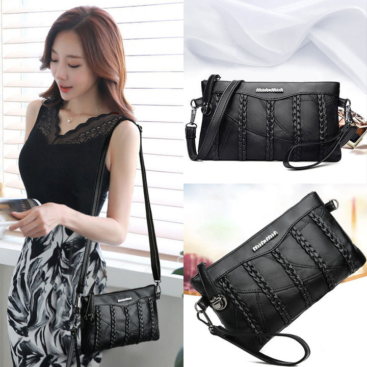 PU-Leder Damen Crossbody Clutch mit geräumigem Innenfach