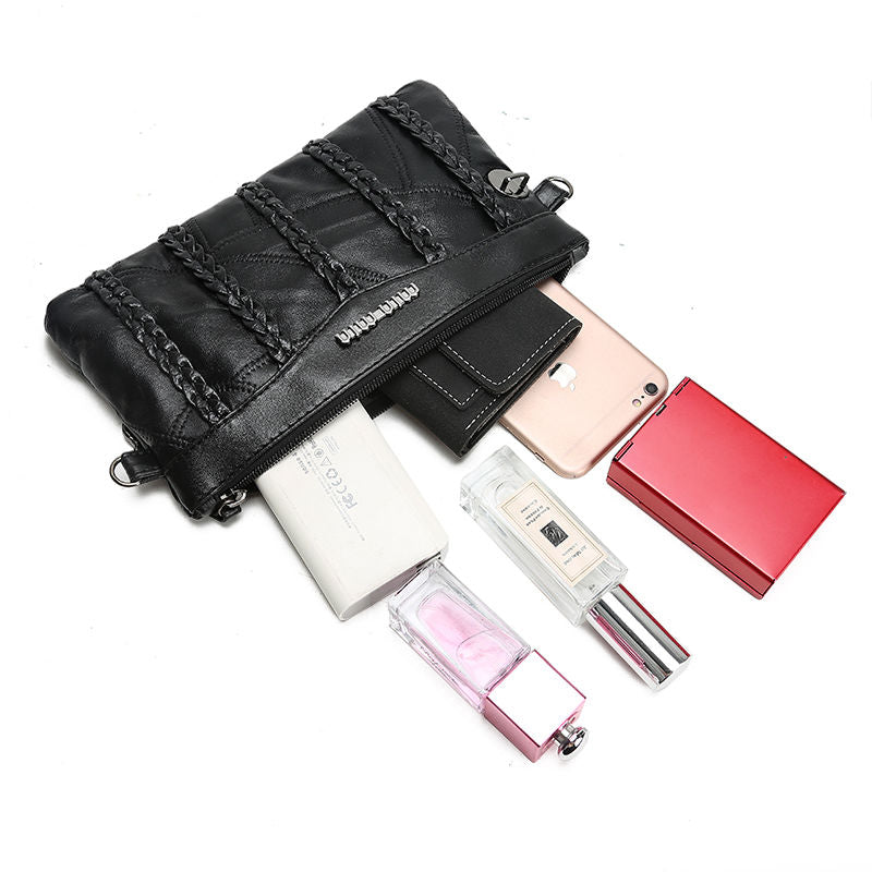 PU-Leder Damen Crossbody Clutch mit geräumigem Innenfach